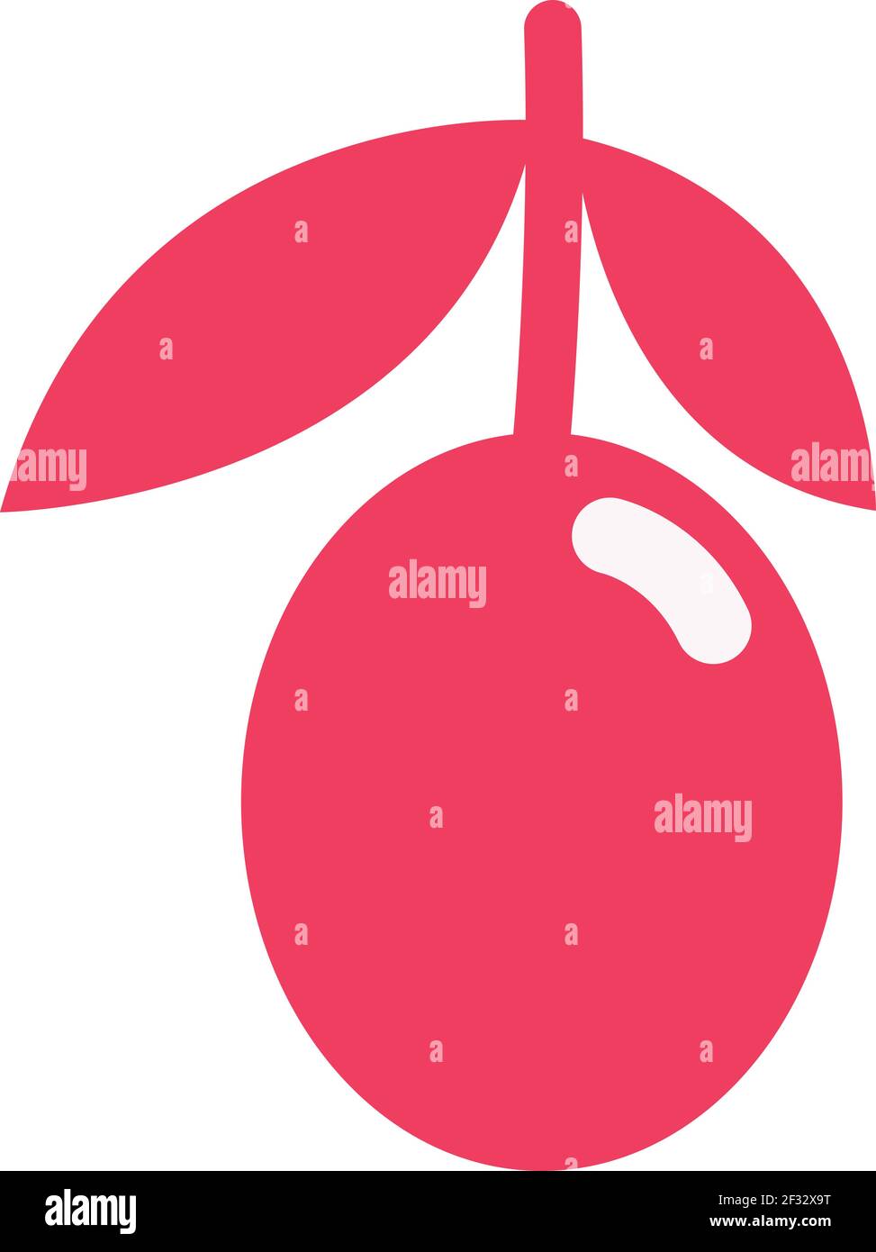 Rosafarbene Oliven, Illustration, Vektor auf weißem Hintergrund Stock Vektor