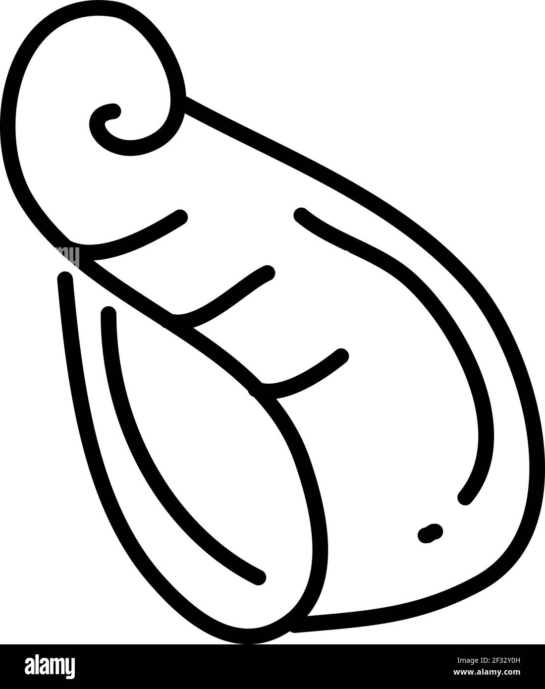 Meeresmuschel, Illustration, Vektor auf weißem Hintergrund Stock Vektor