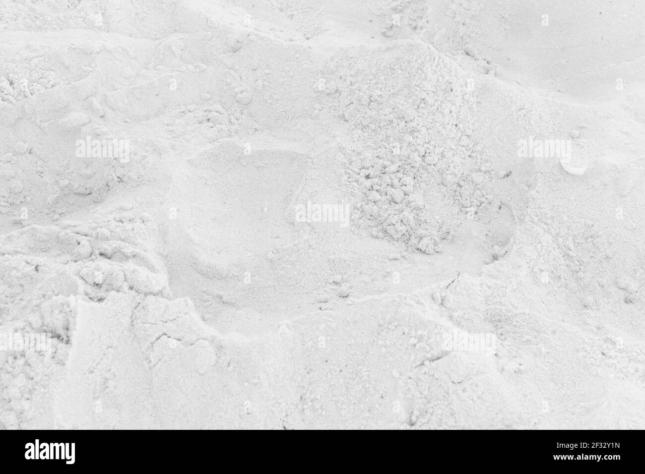 Hell weißen Strand leeren Sand Textur Hintergrund. Stockfoto