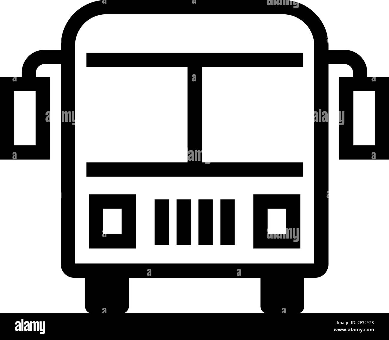 Schulbus, Illustration, Vektor auf weißem Hintergrund Stock Vektor