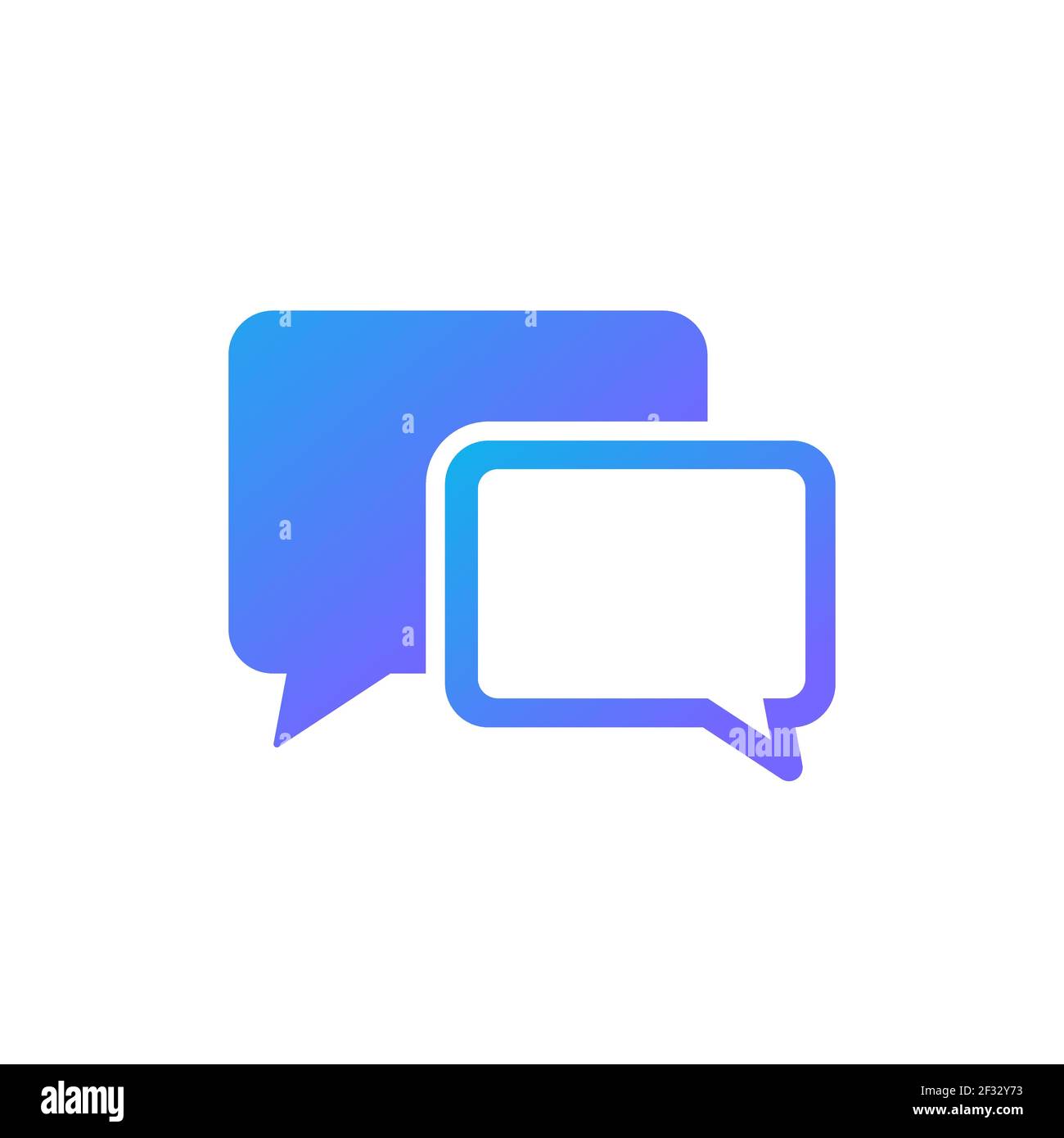 Chat-Sprechblasen-Symbol. Dialogsymbol auf weißem Hintergrund isoliert Vektor EPS 10 Stock Vektor