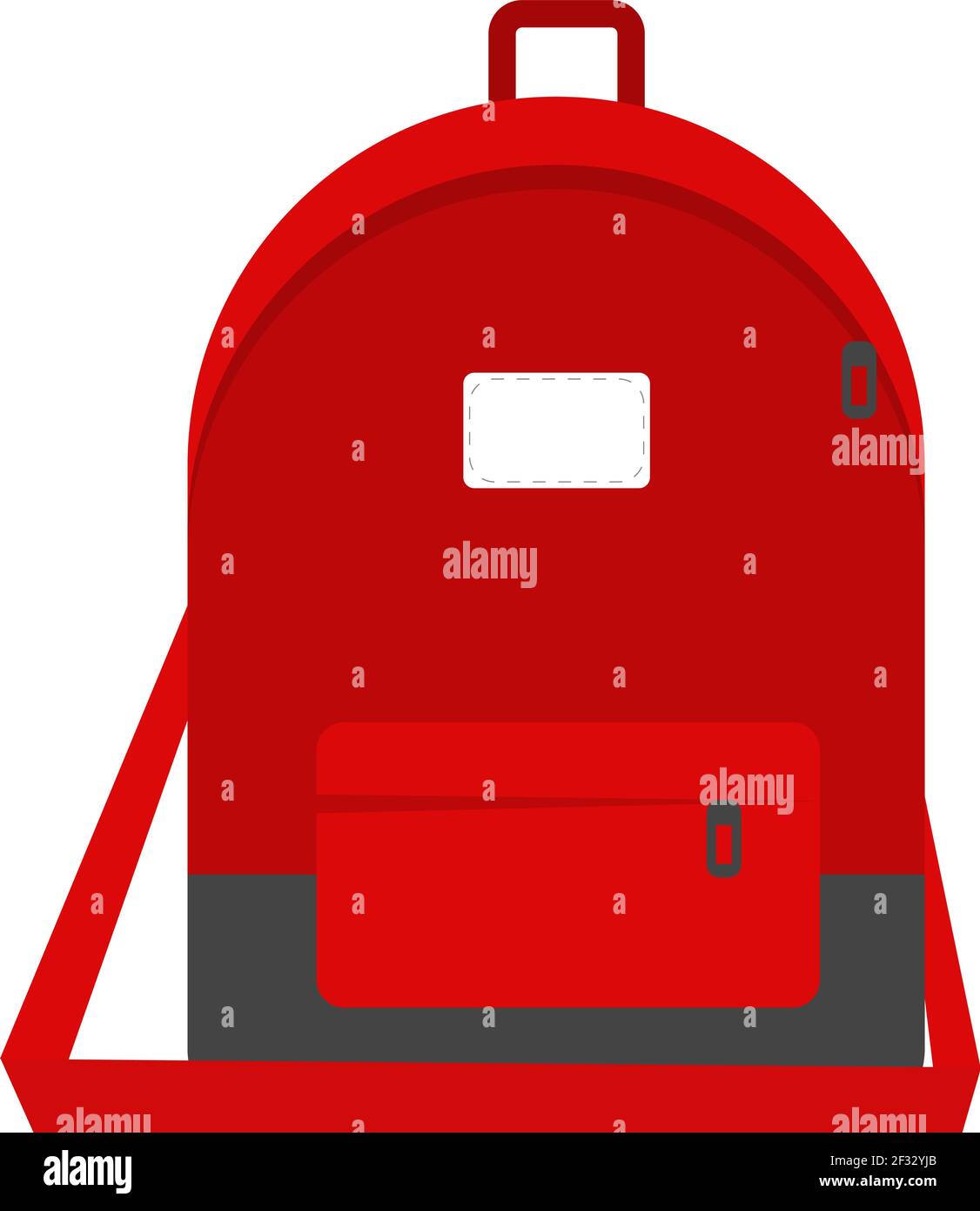 Red Rucksack, Illustration, Vektor auf weißem Hintergrund. Stock Vektor