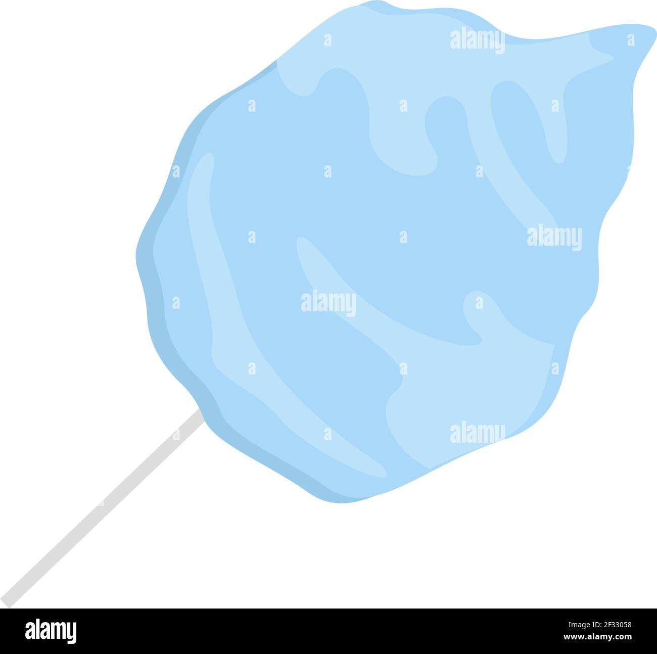 Blaue Zuckerwatte, Illustration, Vektor auf weißem Hintergrund. Stock Vektor