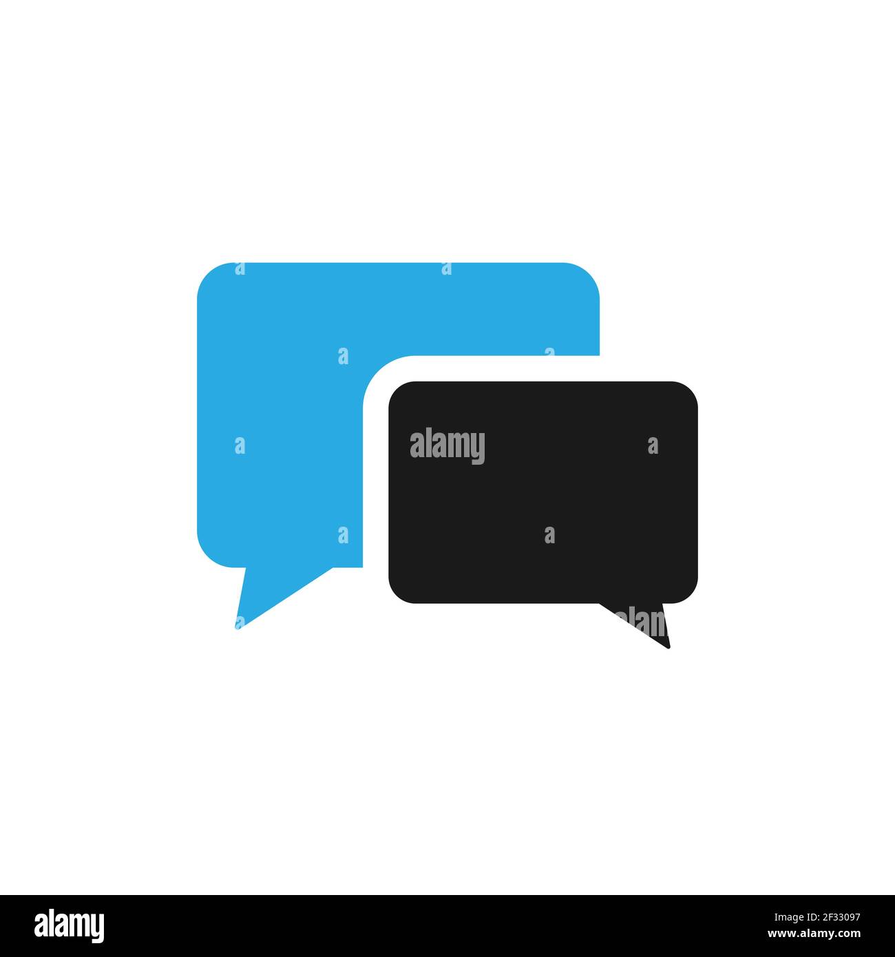 Chat-Sprechblasen-Symbol. Dialogsymbol auf weißem Hintergrund isoliert Vektor EPS 10 Stock Vektor