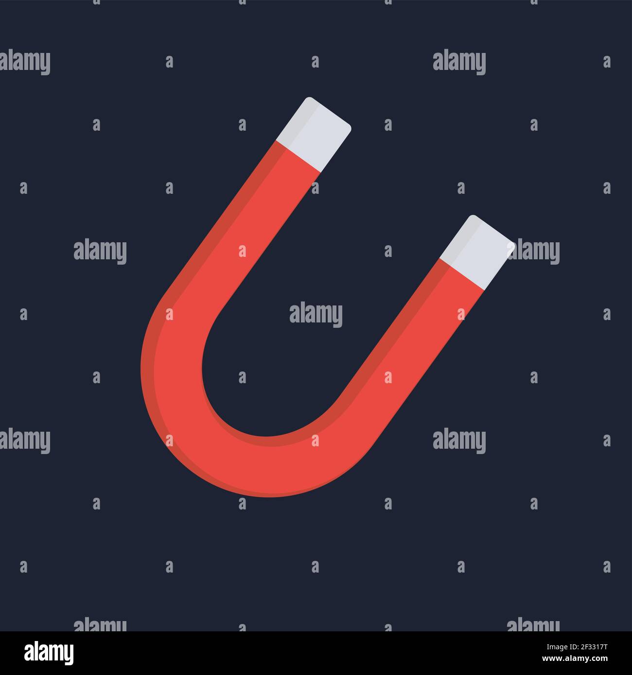 Magnet, Illustration, Vektor auf weißem Hintergrund. Stock Vektor