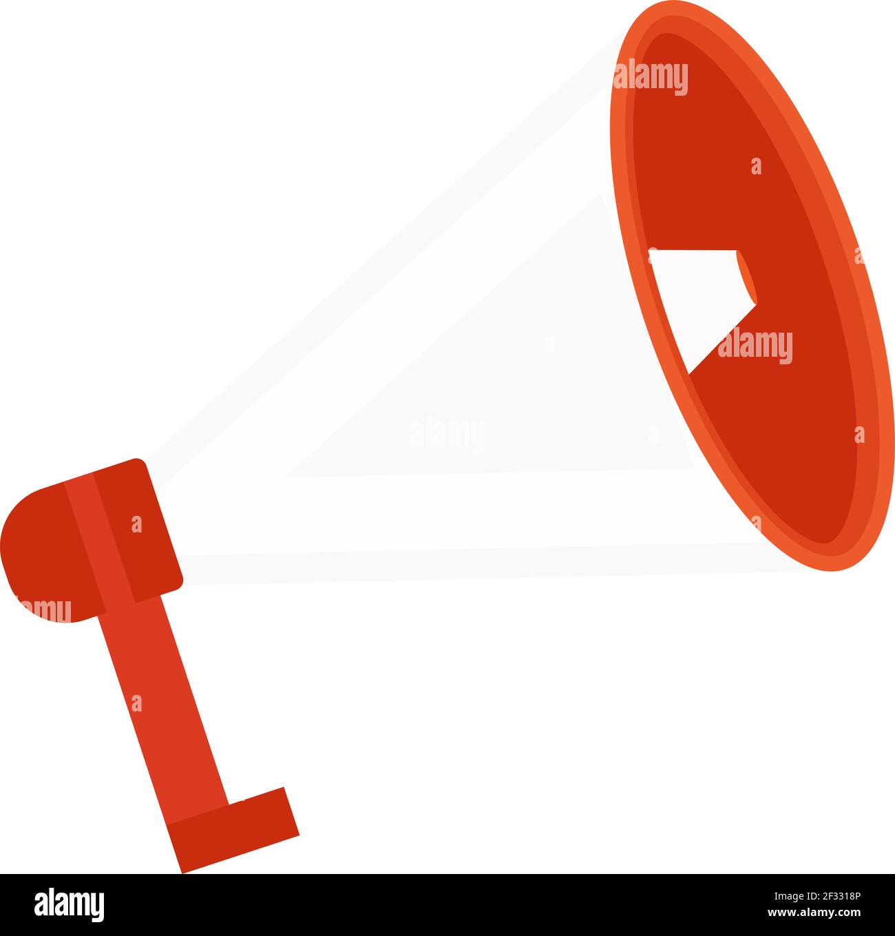 Weißes Megaphon, Illustration, Vektor auf weißem Hintergrund. Stock Vektor