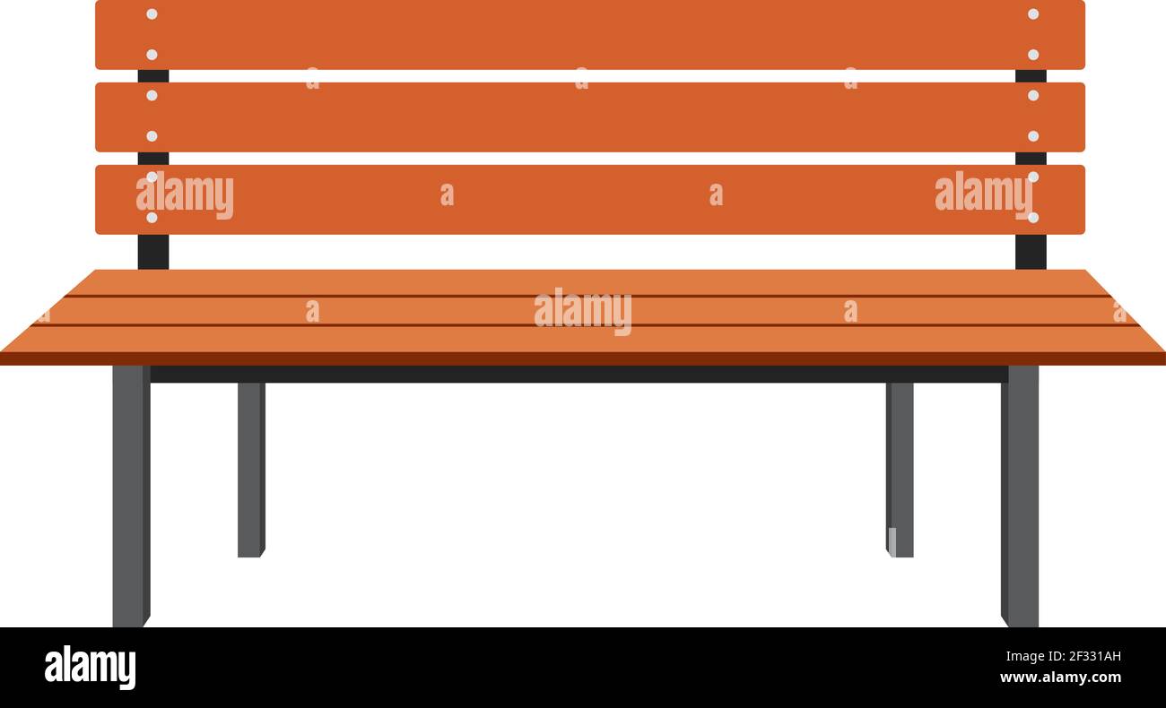 Parkbank, Illustration, Vektor auf weißem Hintergrund. Stock Vektor