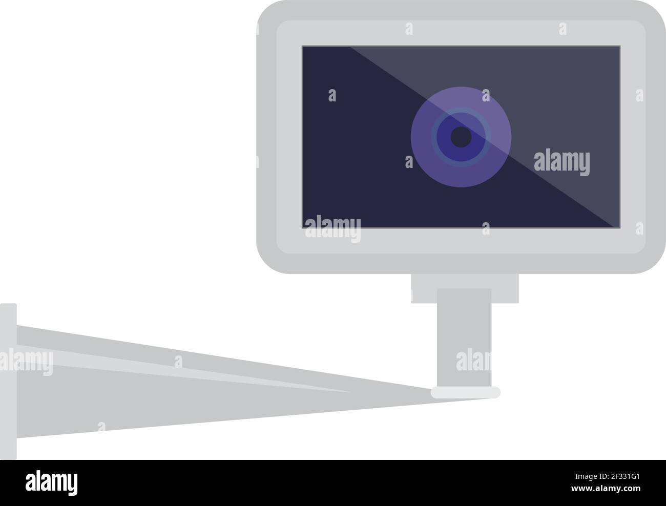 CCTV-Kamera, Illustration, Vektor auf weißem Hintergrund. Stock Vektor