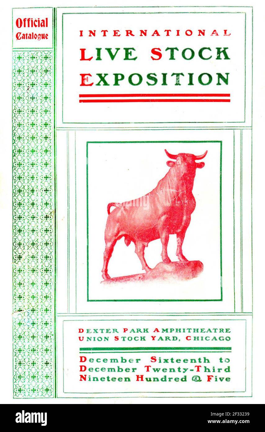 1905 International Live Stock Exposition Katalog Stockfoto