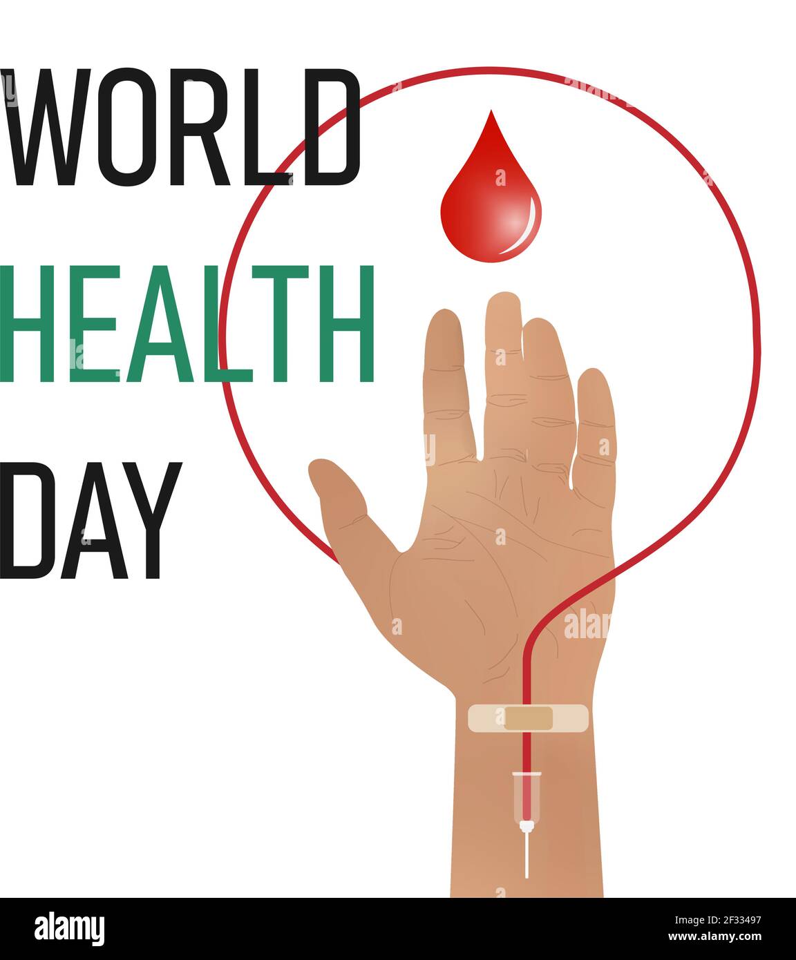 World Health Day Bannerkonzept. Stock Vektor