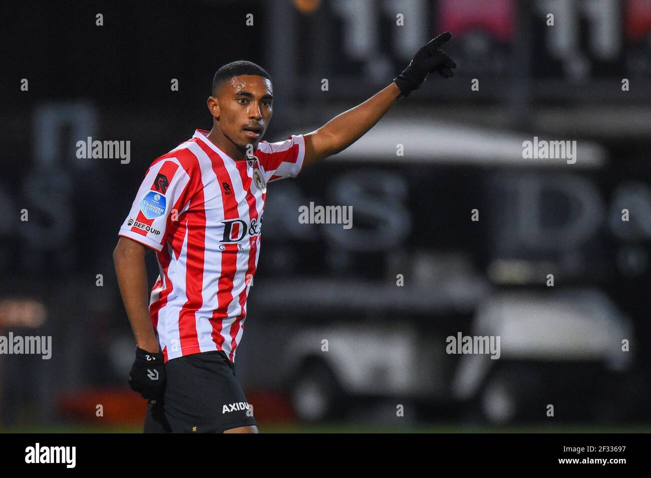 ROTTERDAM, NIEDERLANDE - MÄRZ 13: Deroy Duarte von Sparta Rotterdam während des niederländischen Eredivisie-Spiels zwischen Sparta Rotterdam und RKC Waalwijk in Spa Stockfoto