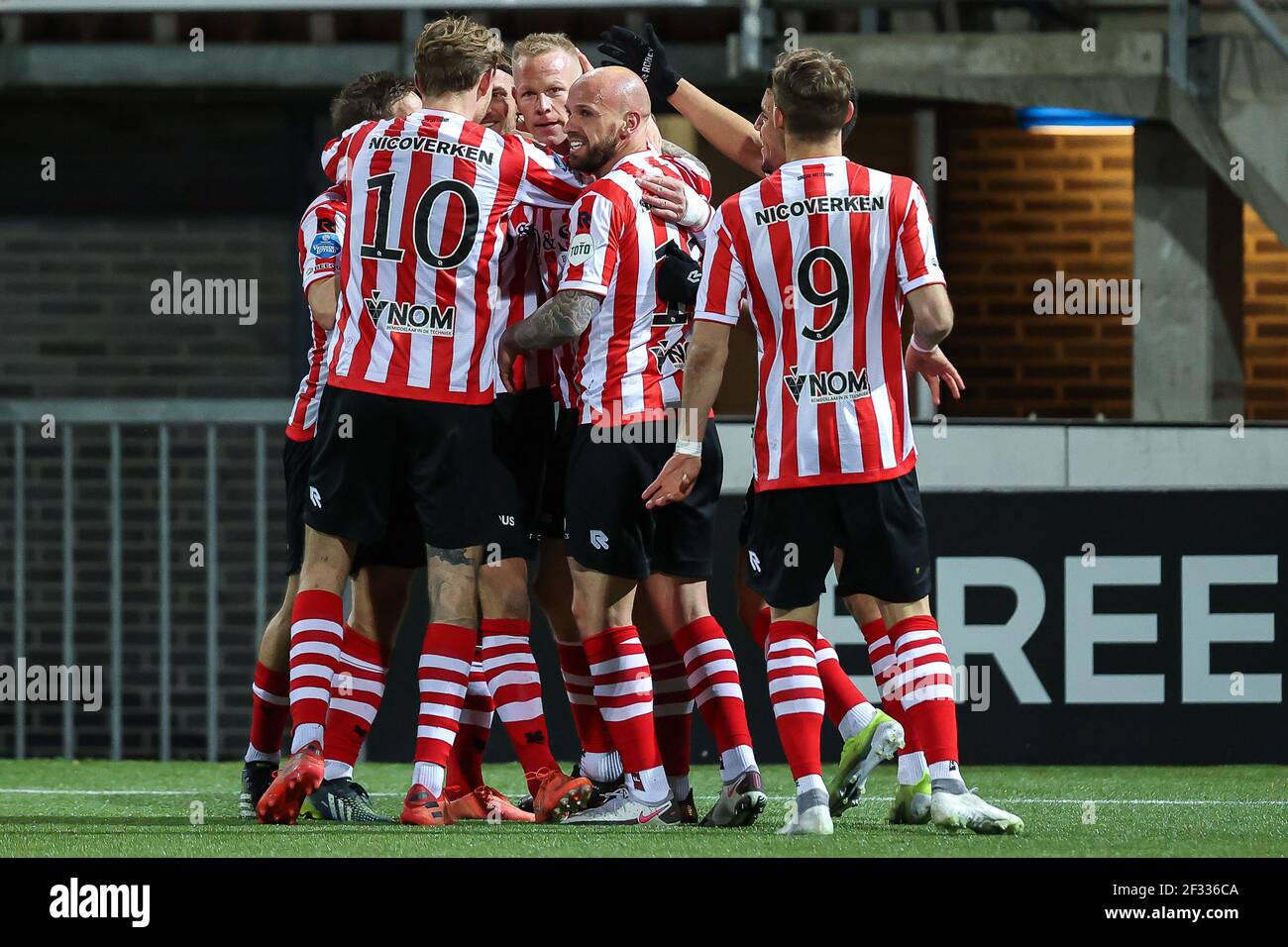 ROTTERDAM, NIEDERLANDE - MÄRZ 13: Wouter Burger von Sparta Rotterdam, Tom Beugelsdijk von Sparta Rotterdam und Bryan Smeets von Sparta Rotterdam während Stockfoto