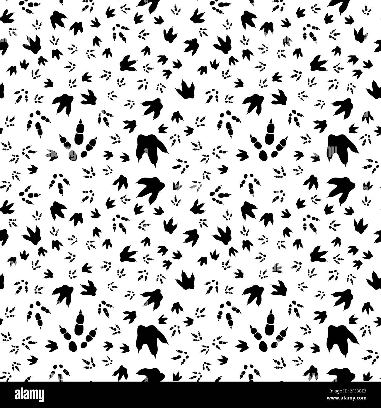 Dinosaurier Fußabdruck Spuren. Minimalistisches Nahtmuster. Hintergrund mit Pfote, Klaue Raubtier. Dinosaurier Fußabdruck Illustration perfekt für Textil-, Wrap-und Stock Vektor Dinosaurier Fußabdruck Spuren. Minimalistisches Nahtmuster. Hintergrund mit Pfote, Klaue Raubtier. Dinosaurier Fußabdruck Illustration perfekt für Textil-, Wrap-und Stock Vektor
