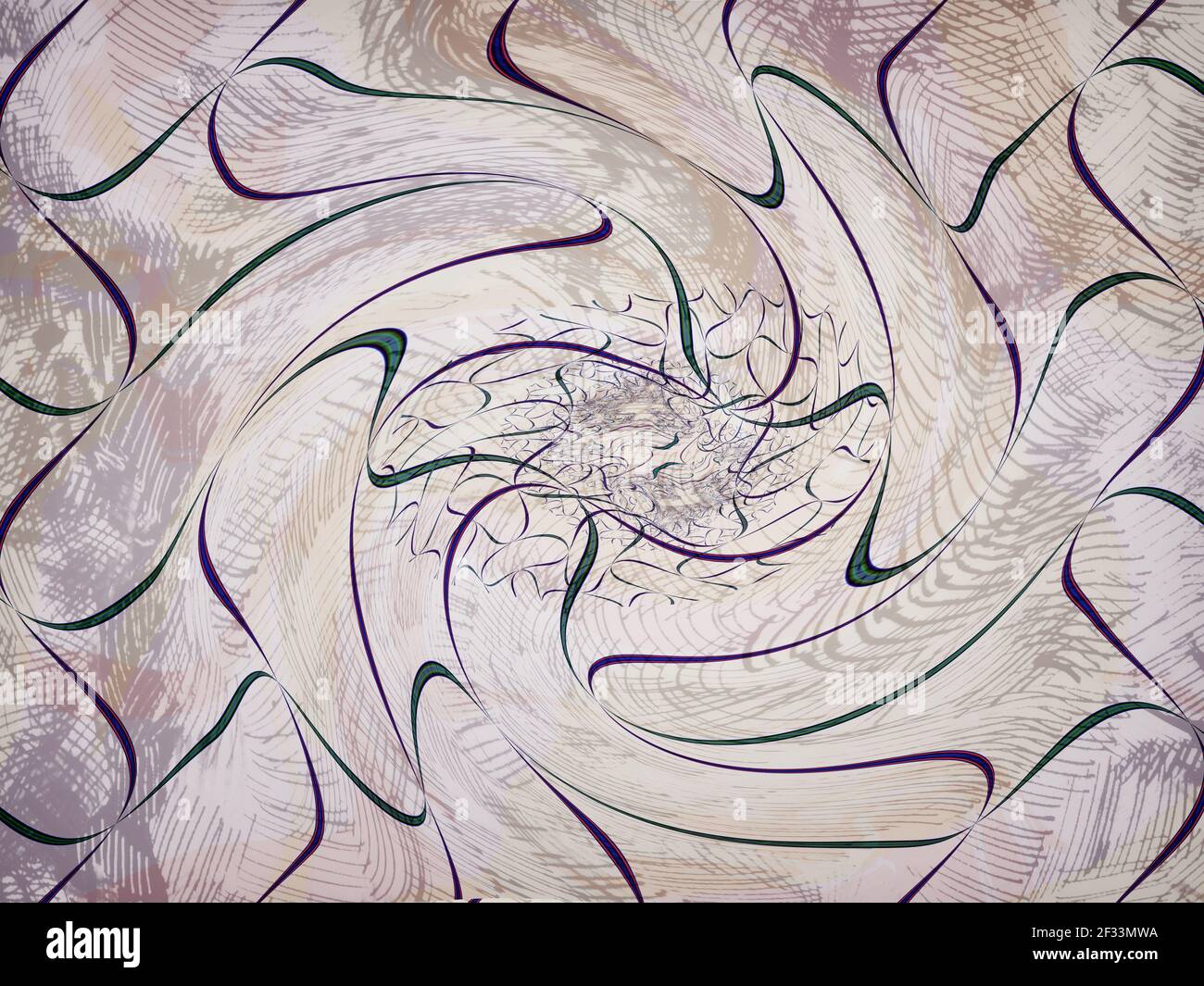 Abstraktes Bild mit phantastischen Muster von hellen Farben im Jugendstil. Nachahmung Öl Malerei. Stockfoto