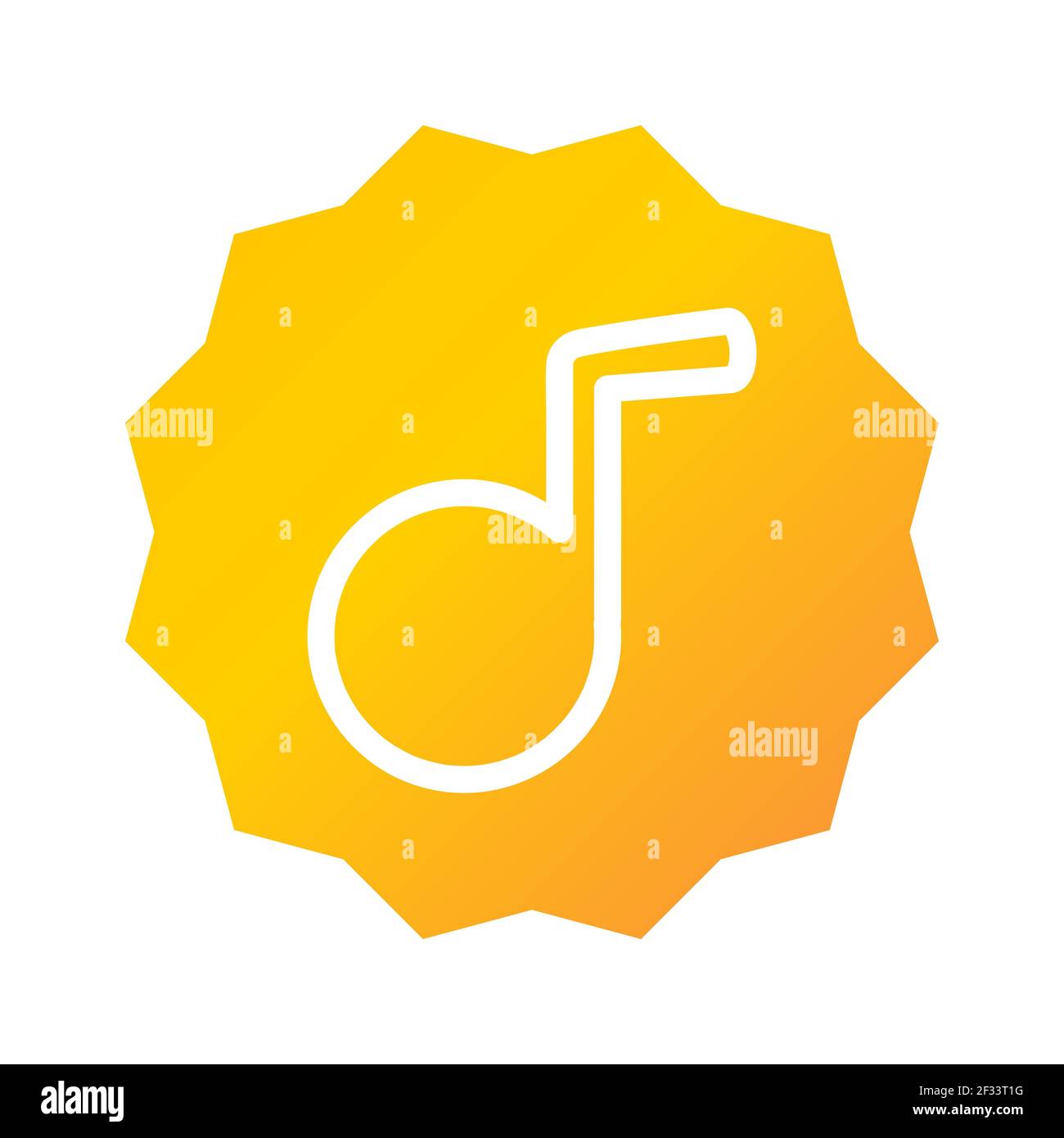Musiksymbol. Musikdarstellung. Flaches Vektor-Symbol. Kann für, Icon Design Element, ui, Web, App verwenden. Stockfoto