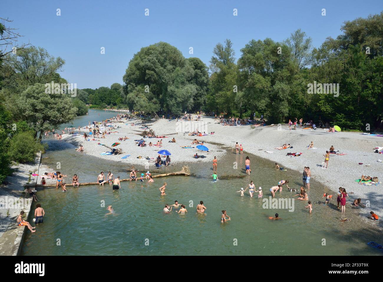 Geographie / Reisen, Deutschland, Bayern, München, Baden bei Flaucher, Isar-Thalkrichen, Zoo, Additional-Rights-Clearance-Info-not-available Stockfoto