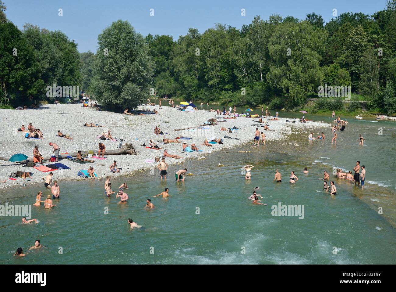 Geographie / Reisen, Deutschland, Bayern, München, Baden bei Flaucher, Isar-Thalkrichen, Zoo, Geografie / t, Additional-Rights-Clearance-Info-not-available Stockfoto