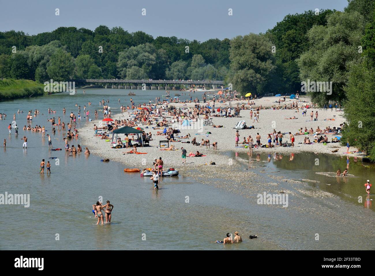 Geographie / Reisen, Deutschland, Bayern, München, Baden bei Flaucher, Isar-Thalkrichen, Zoo, Geografie / t, Additional-Rights-Clearance-Info-not-available Stockfoto