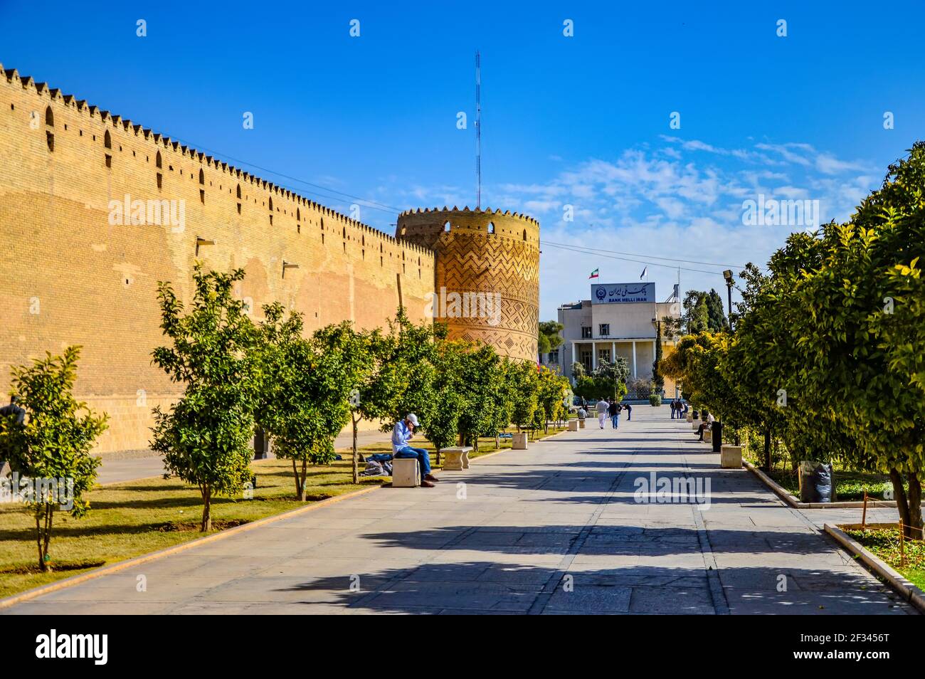 Shiraz, Iran - 13. Dezember 2015: ARG von Karim Khan, Zitadelle aus dem 18th. Jahrhundert in der Stadt Shiraz, Iran Stockfoto