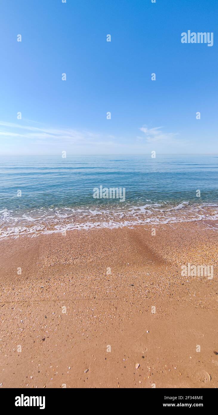 Seascape, ruhig am Meer an einem ruhigen Tag Stockfoto