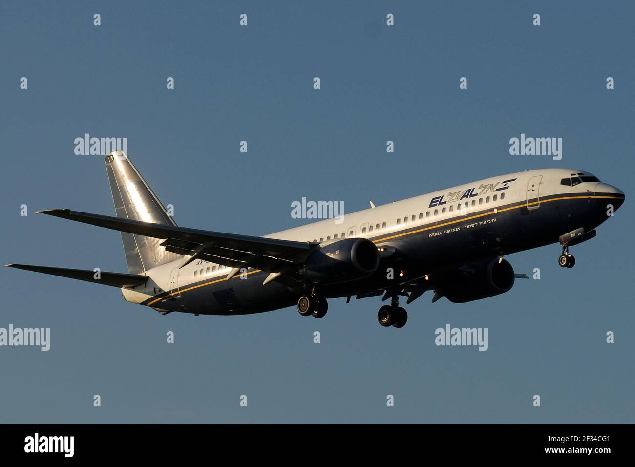 15-03-2021 - Generic Airplanes - 4X-EKI - EL AL - Boeing 737 NG MAX. Seriennummer 28587, Typ 737-86N. Erstflug am 12,01.1999, geliefert nach EL AL Stockfoto