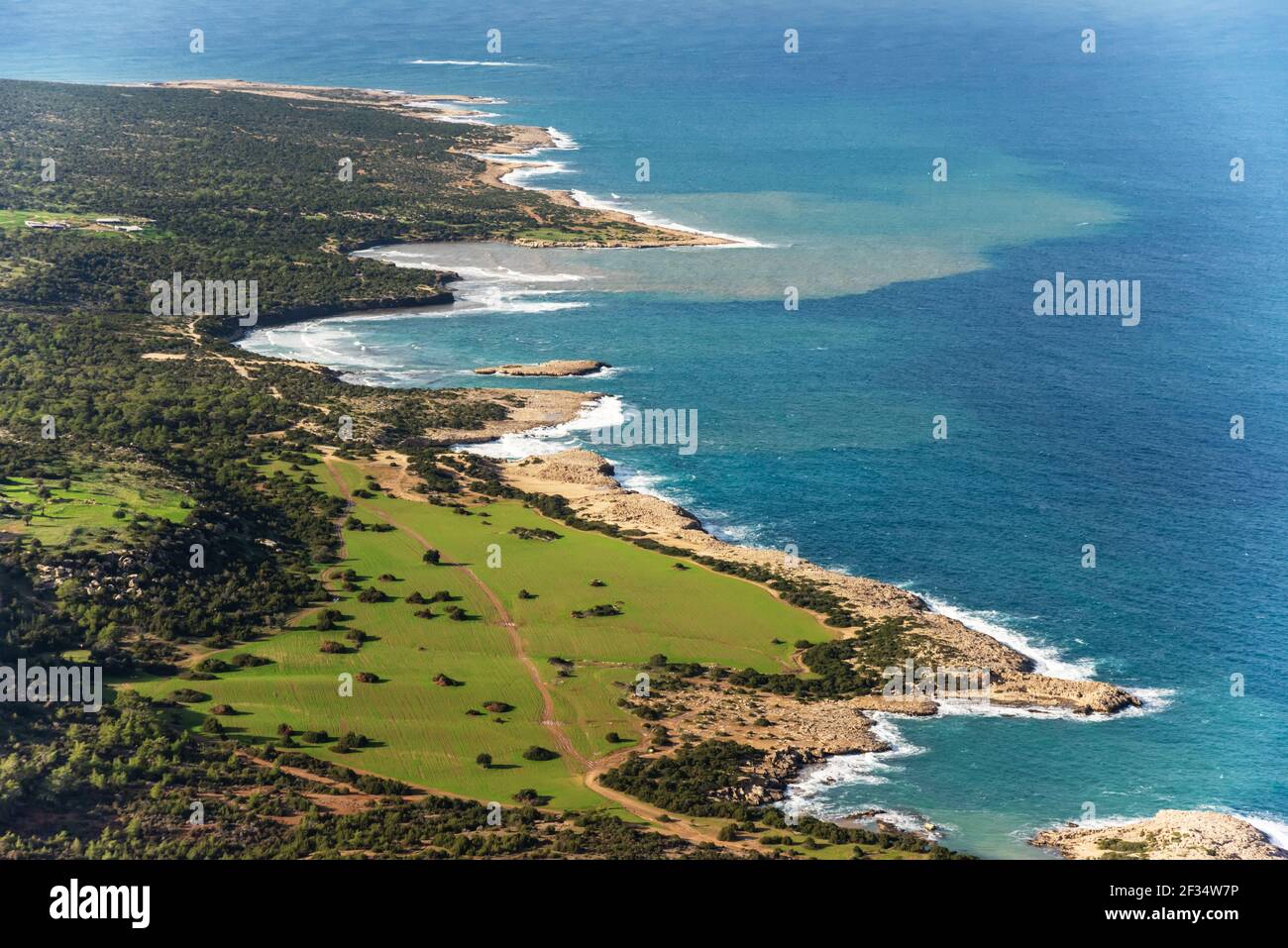 Landschaft der Halbinsel Akamas National Park, Zypern Stockfoto