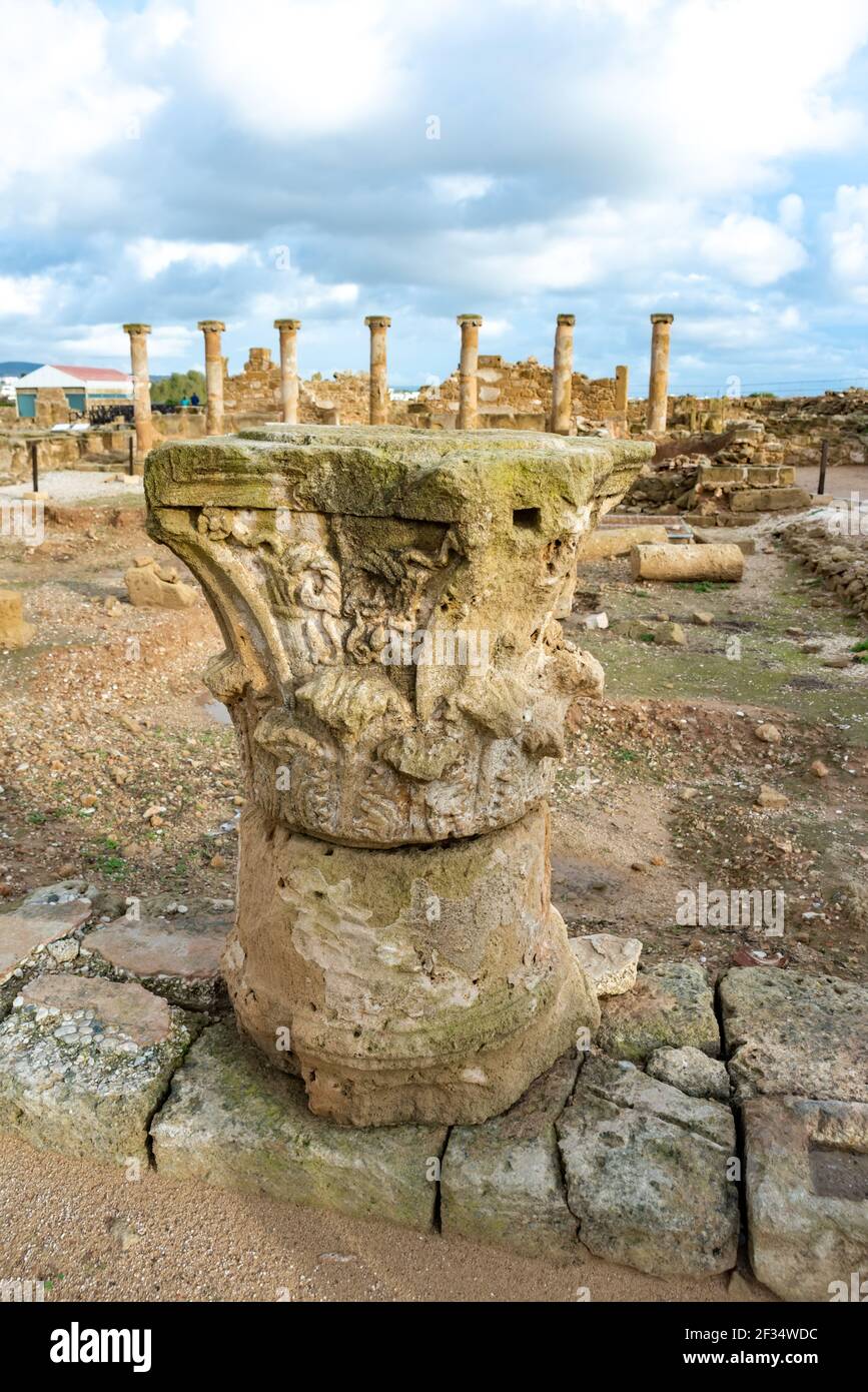 Alte Ruinen in Paphos Archäologischen Park Zypern Stockfoto
