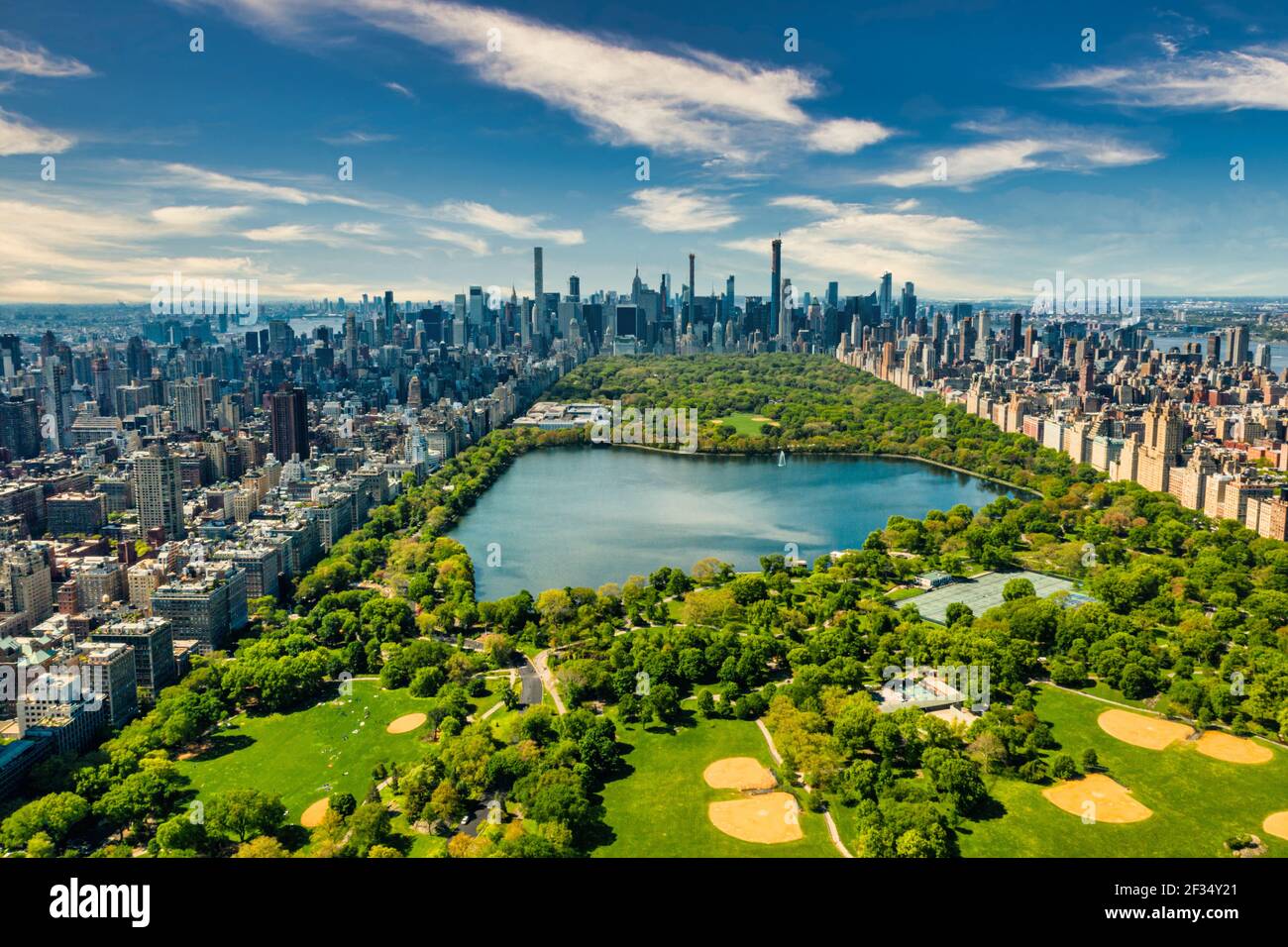 Central Park Luftaufnahme in Manhattan, New York. Stockfoto
