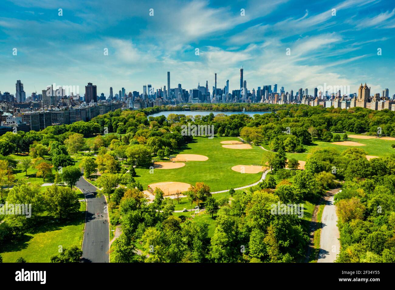 Central Park Luftaufnahme in Manhattan, New York. Stockfoto