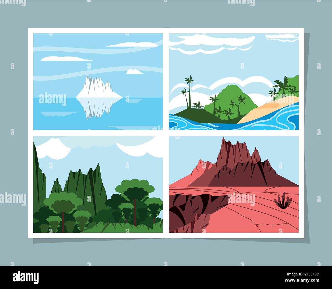 Fotos von Landschaft Natur wild Stock Vektor