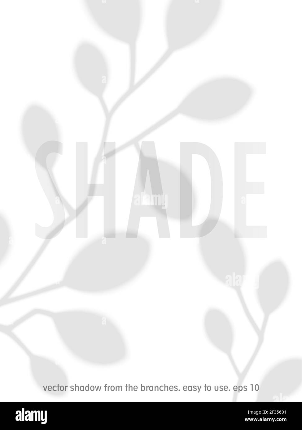Schatten von Ästen mit Blättern. Transparente Overlay-Vorlage mit Silhouette von Blättern. Erstellt mit dem Angleichen-Werkzeug. Vektormockup Stock Vektor