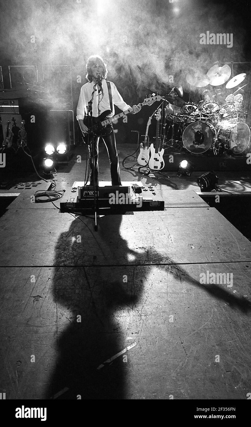 Britische Progressive Rock Band UK. 'Danger Money Tour' Live-Gig in London 1979 Stockfoto