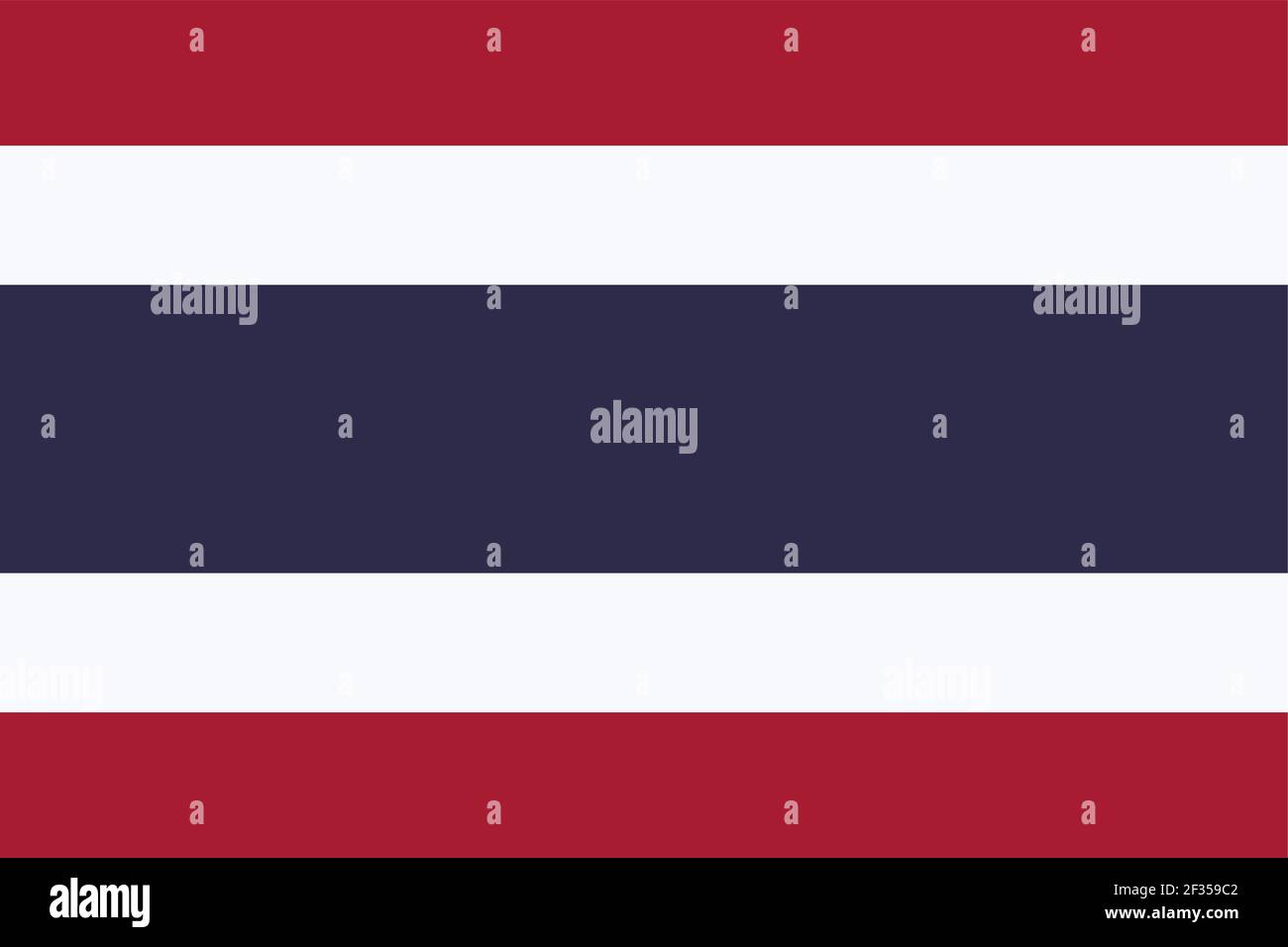 Flagge von Thailand Vektor-Illustration Stock Vektor