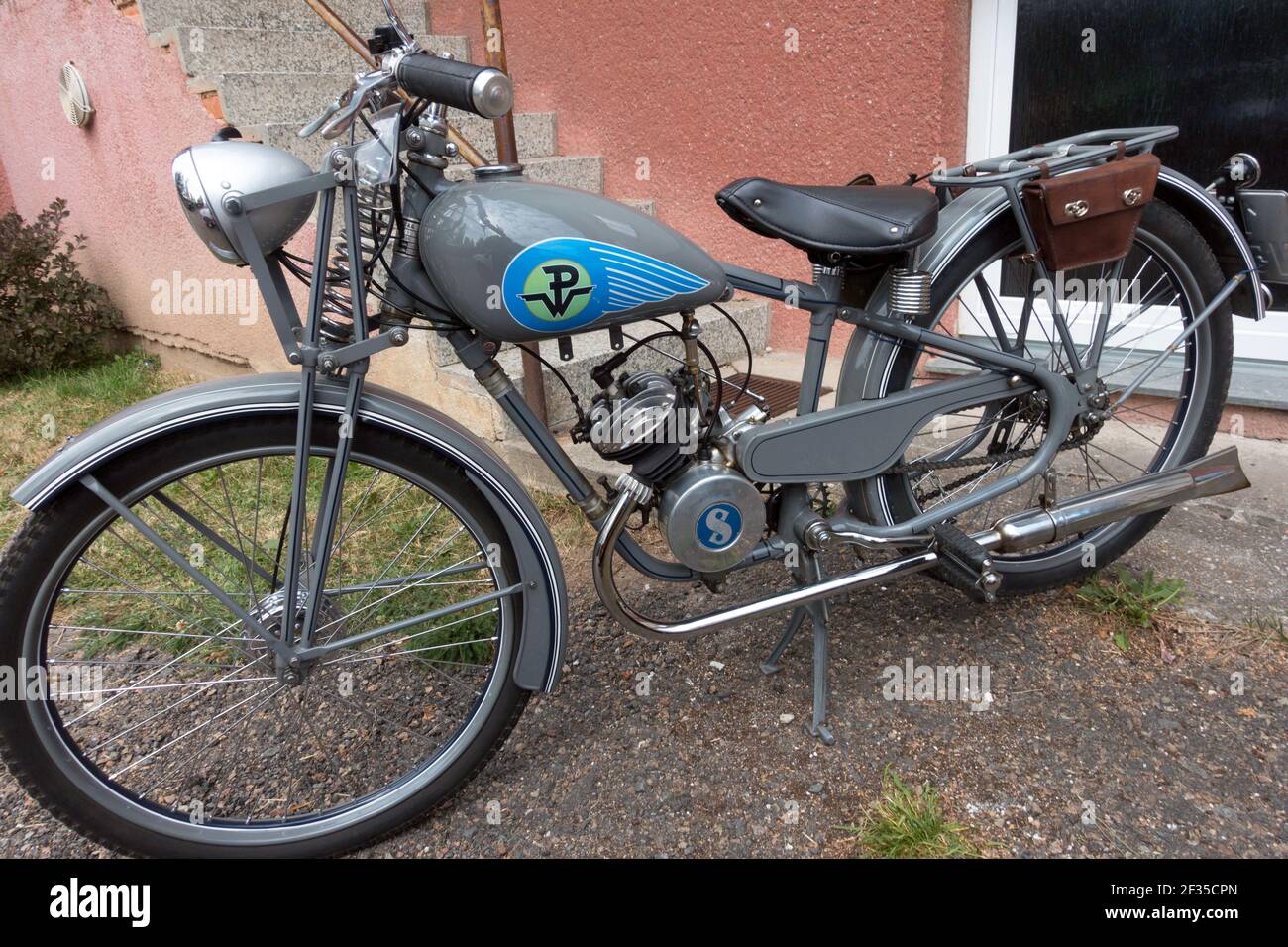 Sachs Wanderer 98, Altes Motorrad 1939 Stockfoto