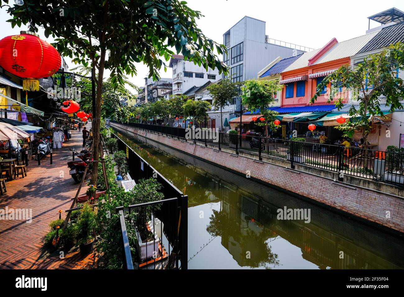 Khlong Ong Ang Walking Street, Bangkok, Thailand Stockfoto