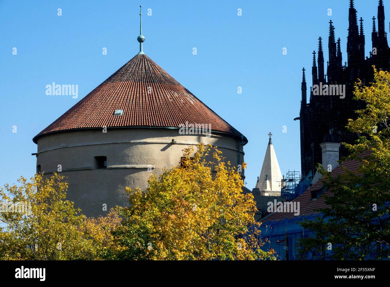 Prager Burg Mihulka Turm Stockfoto