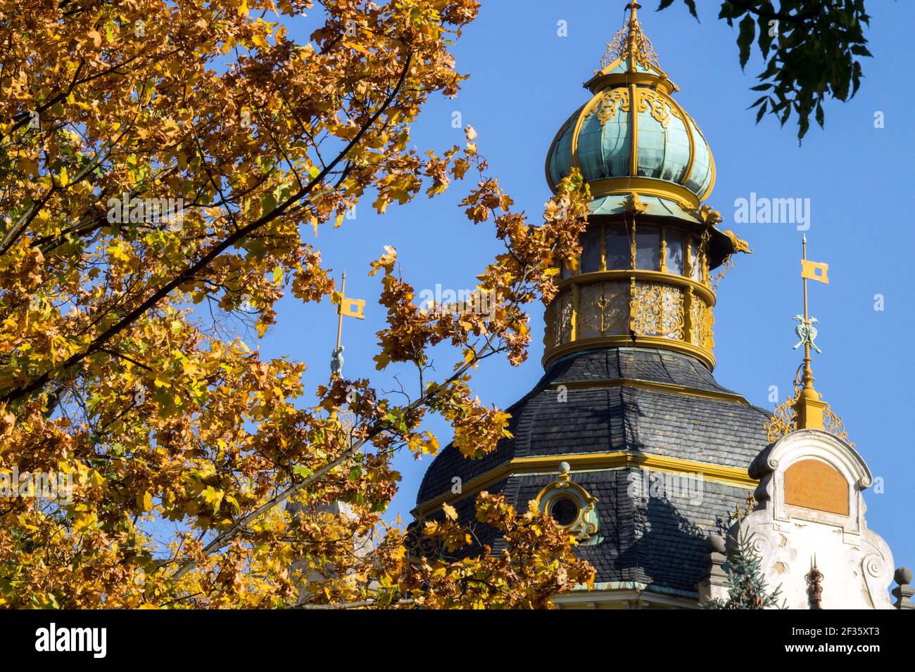 Hanavsky Pavillon Prag Letna Park Tschechische Republik Herbst Stockfoto