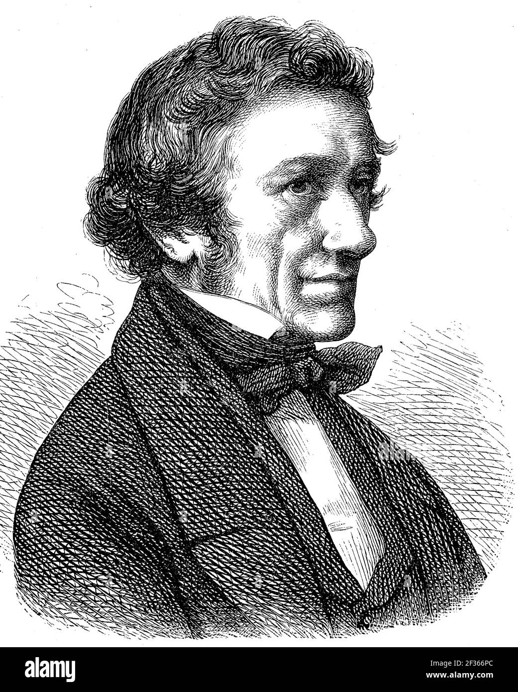 Ernst Friedrich August Rietschel, 15. Dezember 1804 - 21. Februar 1861, war einer der bedeutendsten deutschen Bildhauer des Spätklassizismus / Ernst Friedrich August Rietschel, 15. Dezember 1804 - 21. Februar 1861, war einer der bedeutendsten deutschen Bildhauer des Spätklassizismus, Historisch, historisch, digital verbesserte Reproduktion eines Originals aus dem 19th. Jahrhundert / digitale Reproduktion einer Originalvorlage aus dem 19. Jahrhundert, Stockfoto
