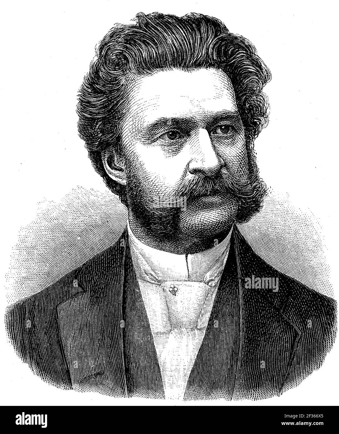 Johann Baptist Strauss, 25. Oktober 1825 - 3. Juni 1899 in Wien, war ein österreichisch-deutscher Kapellmeister und Komponist, und wurde international als Walzerkönig / Johann Baptist Strauss, 25 gefeiert. Oktober 1825 - 3. Juni 1899 in Wien, war ein österreichisch-deutscher Kapellmeister und Komponist und wurde als Walzerkönig international geschätzt, Historisch, historisch, digital verbesserte Reproduktion eines Originals aus dem 19th. Jahrhundert / digitale Reproduktion einer Originalvorlage aus dem 19. Jahrhundert, Stockfoto