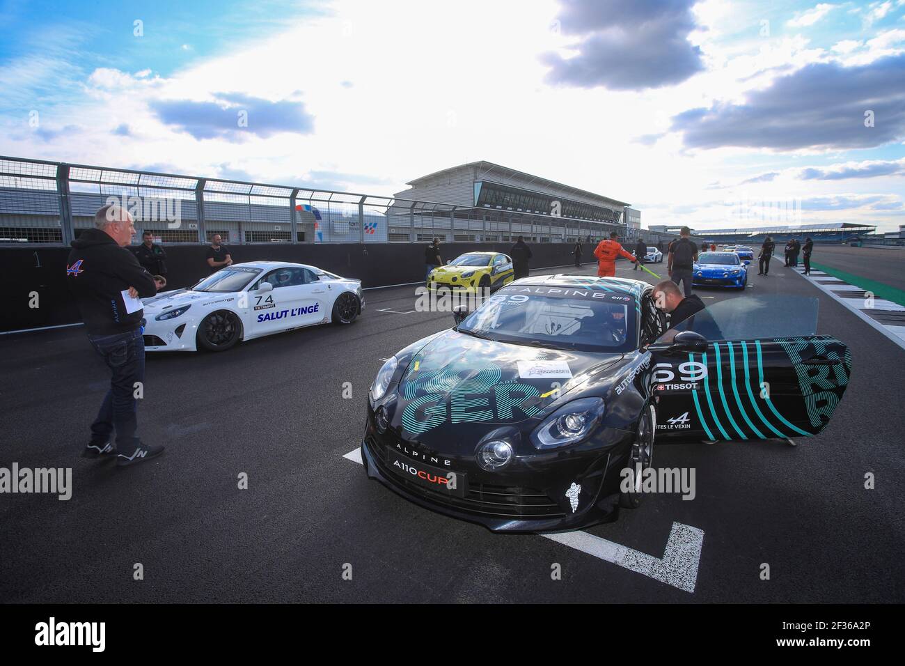 Grille de depart Startaufstellung beim Alpine Europa Cup 2019 in Silverstone, Großbritannien, 6. Bis 9. september - Foto Gregory Lenormand / DPPI Stockfoto