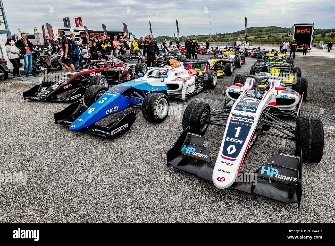 Ambiance pré grille de depart Startaufstellung während der FORMULE RENAULT EUROCUP 2019 auf dem Hungaroring, 6. Bis 8. september, in Ungarn - Foto Marc de Mattia / DPPI Stockfoto