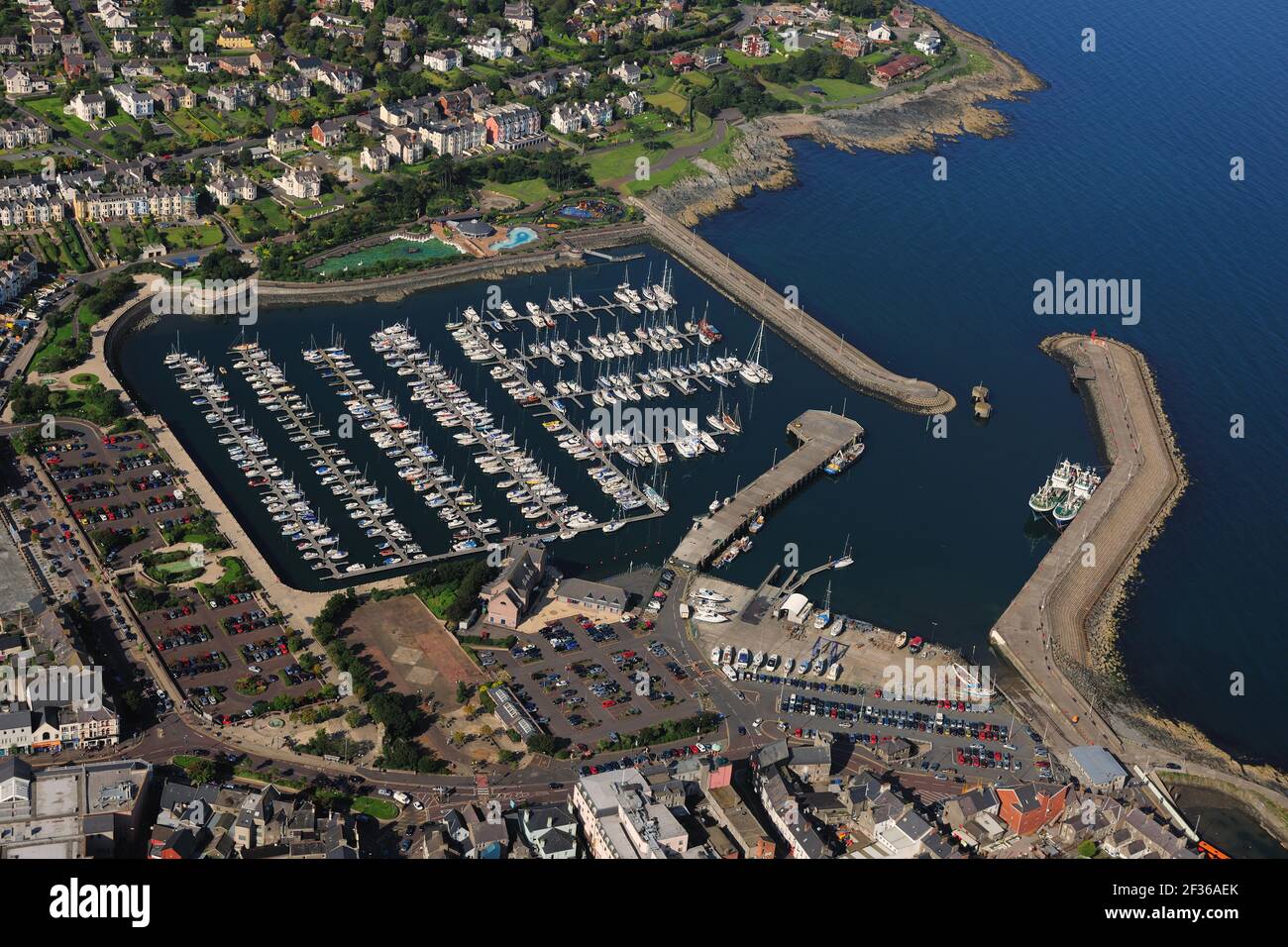 Bangor Marina, County Down GPS: Breitengrad: N 54 39,703' (54 39'42,2') GPS: Längengrad: W 5 39,643' (5 39'38,6') Höhenlage: 683,00m UTC: 2009/09/12 10: Stockfoto