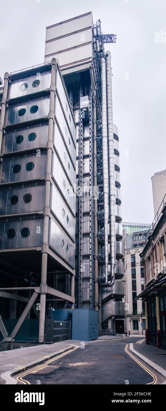 Die Stadt London während der globalen Pandemie im Winter 2021in Großbritannien. Stockfoto