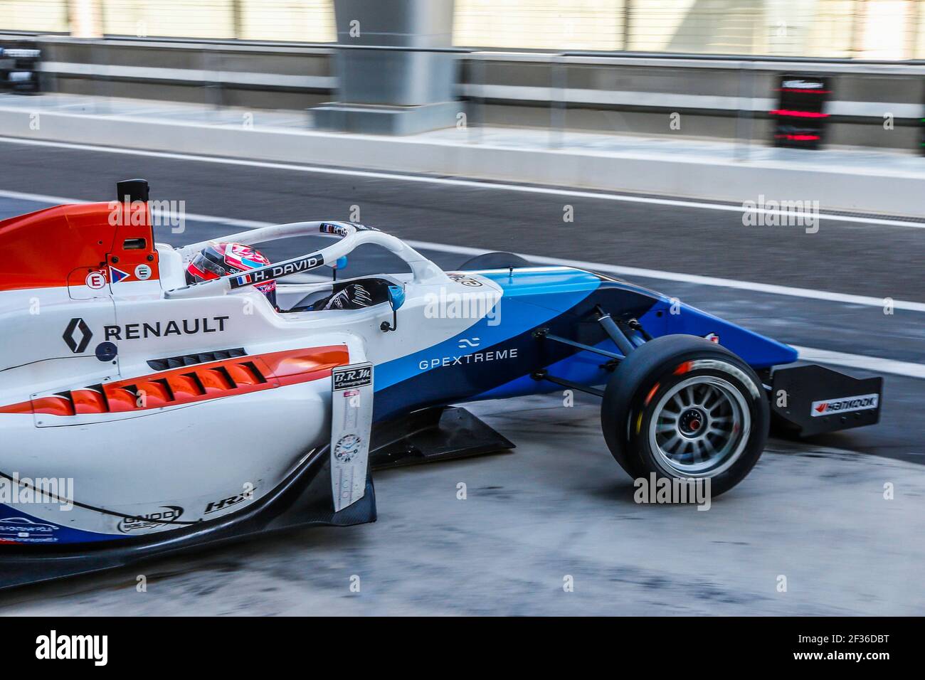 DAVID Hadrien (Fra), Formel Renault Eurocup Team R-ACE GP, Portrait während der Eurocup Formel Renault Rookie Tests in Abu Dhabi, vom 27. Bis 28th 2019. oktober. Foto Jean Michel Le MEUR / DPPI Stockfoto