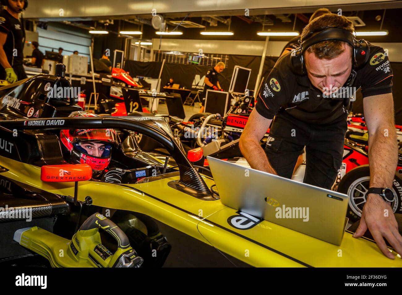 DAVID Hadrien (Fra), Formula Renault Eurocup Team MP Motorsport, Portrait bei den Eurocup Formula Renault Rookie Tests in Abu Dhabi, vom 27. Bis 28th 2019. oktober. Foto Jean Michel Le MEUR / DPPI Stockfoto