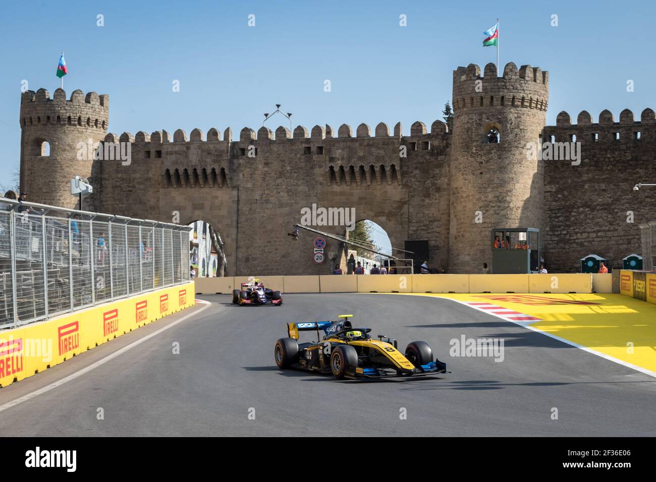 Luca Ghiotto, UNI-Virtuosi Racing, Action während der FIA Formel 2 Meisterschaft 2019 in Aserbaidschan vom 26. Bis 28. April in Baku - Foto Sebastiaan Rozendaal/Dutch Photo Agency/DPPI Stockfoto