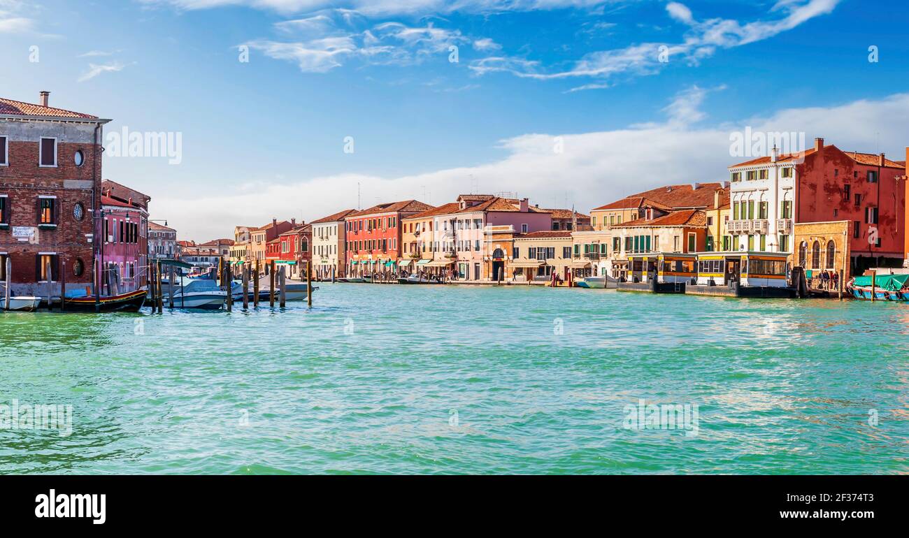 Fondamenta Navagero Andrea in Murano in Venedig in Venetien, Italien Stockfoto