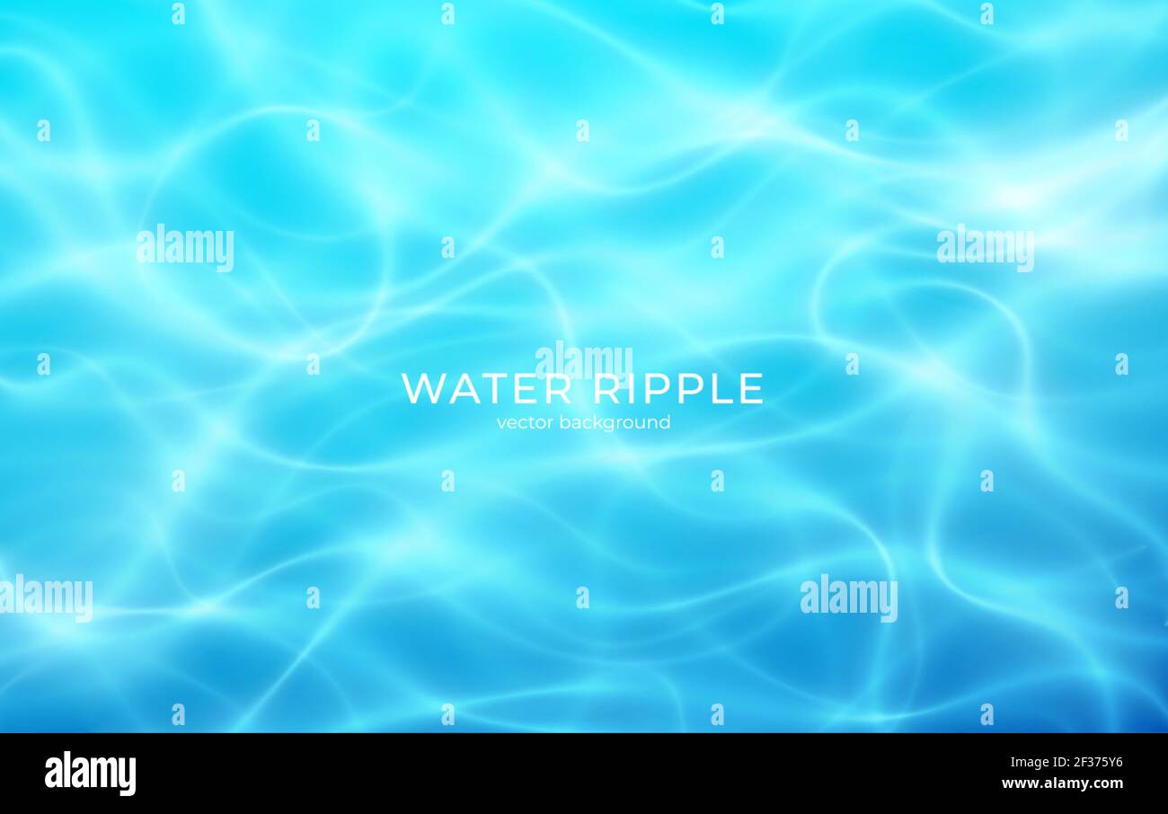 Wasser realistische Welligkeit, große Sommer-Design für jeden Zweck. Abbildung mit blauem Hintergrund. Natur Hintergrund. Vektorgrafik Stock Vektor
