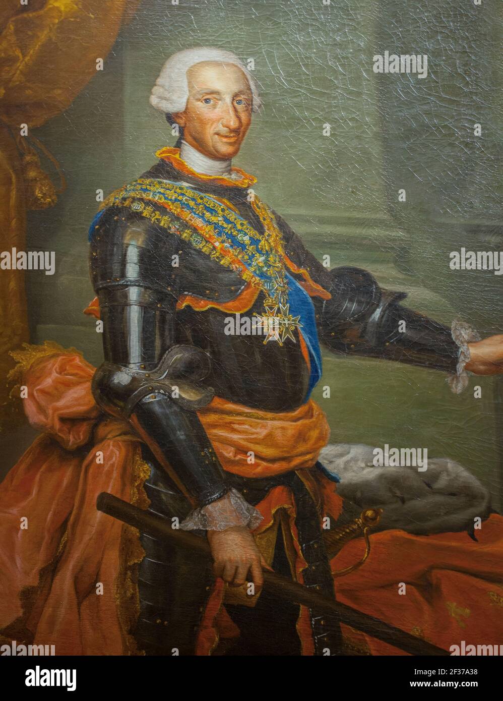 Karl III. Von Spanien. Porträt von Mengs im Jahre 1761 gemalt. Museo Naval de Madrid Stockfoto