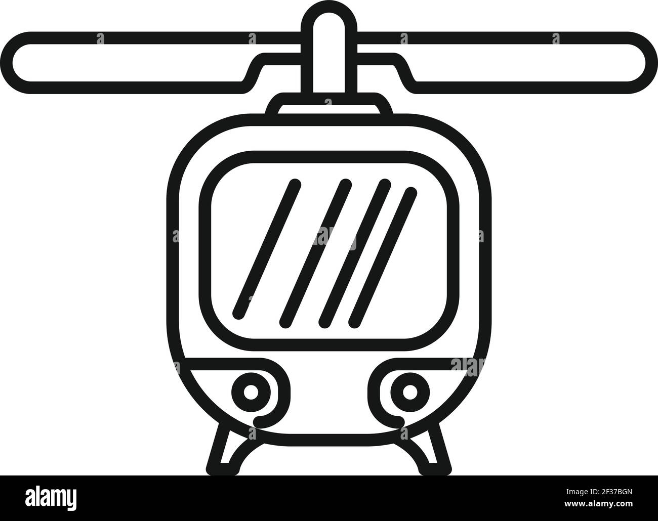 Symbol für unbemannte Taxis, Umrissstil Stock Vektor